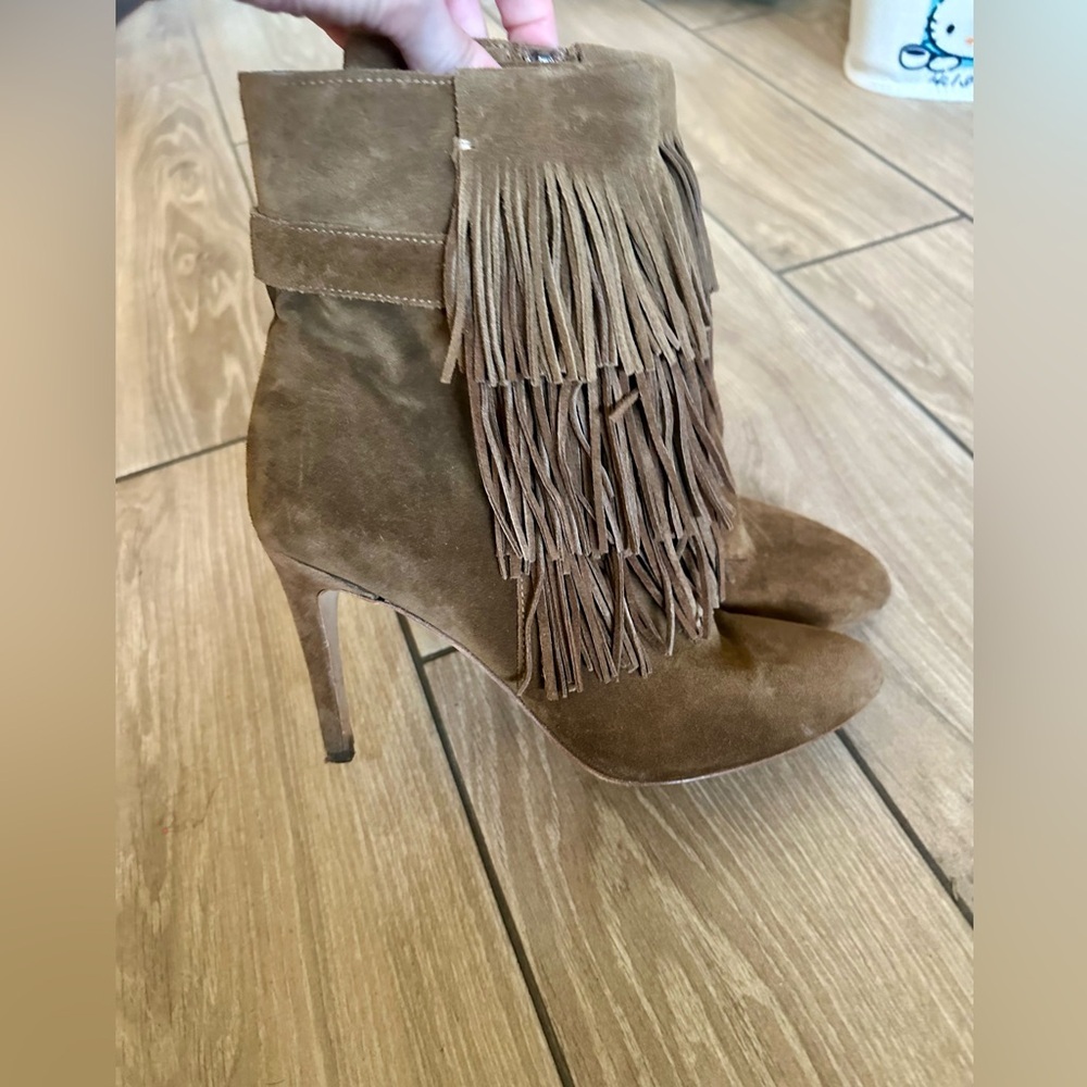 Suede Fringe Booties​ - Picture 4 of 6